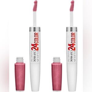 NEW 2X Maybelline Super Stay 24 Lip Color - #055 perpetual Plum